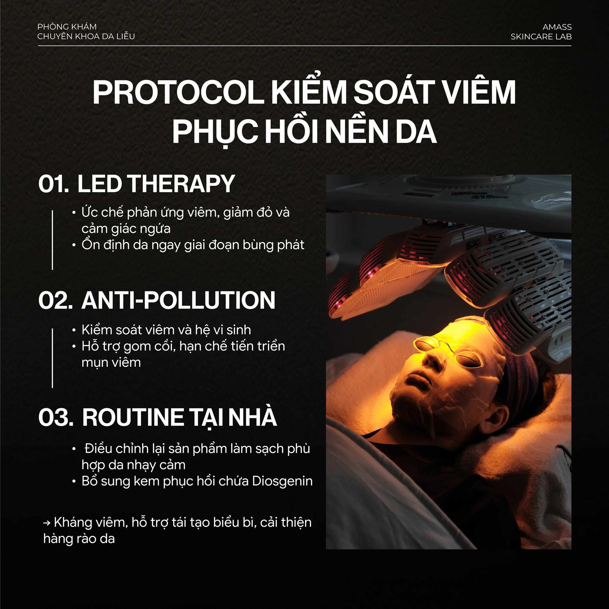 Kiểm soát viêm phục hồi nền da | Điều trị mụn tại AMASS